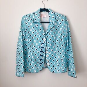 Quadrille New York Baby Blue and White Blazer